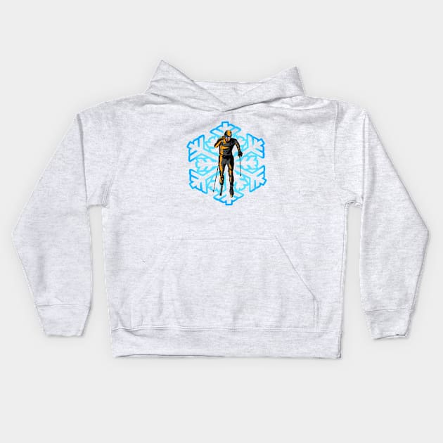 Cross-country ski Kids Hoodie by sibosssr